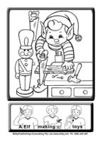 Cover image for Colour In -Christmas Page - An Elf Makes Toys