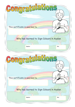 Cover image for Certificate of Achievement: Colours