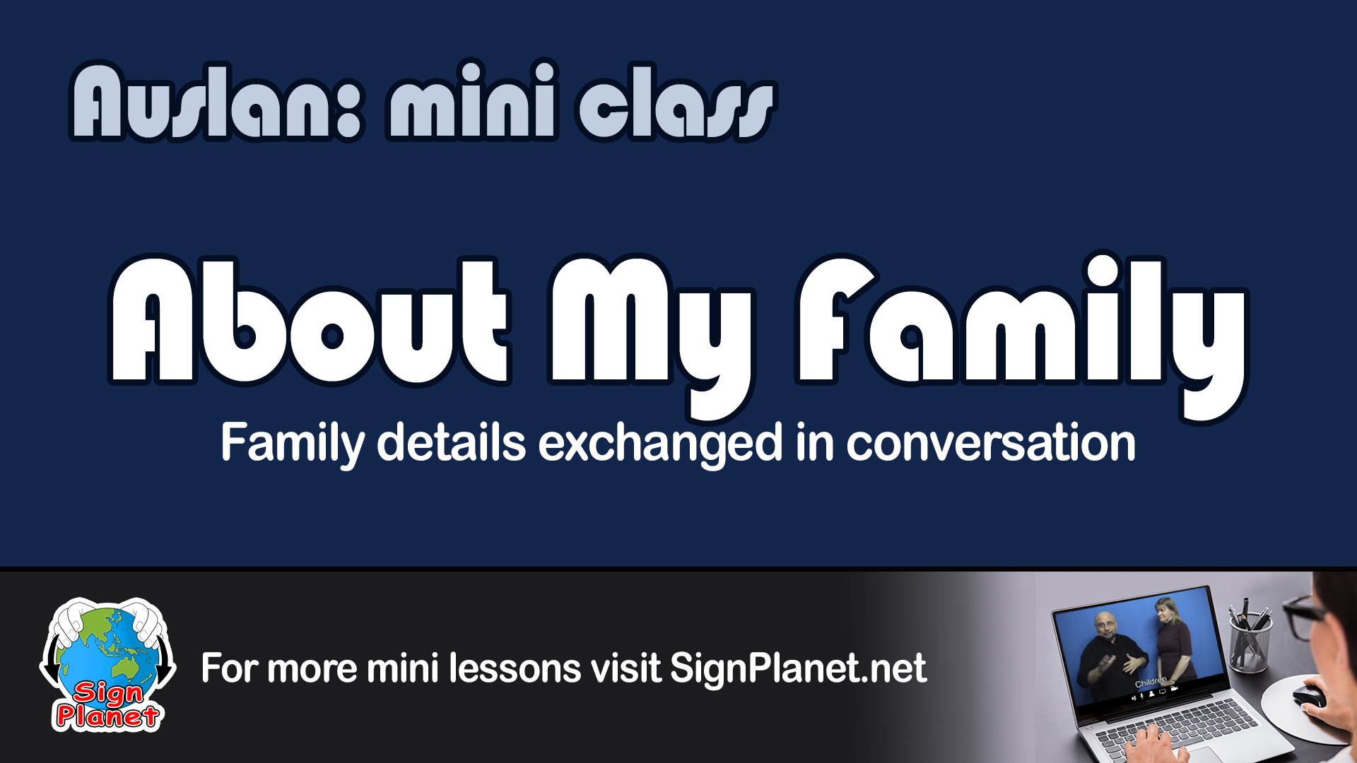 Cover image for Mini lesson- About My Family-beginner