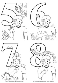 Cover image for Number colour-in room signs