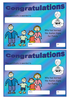 Resource Certificate:Family Signs