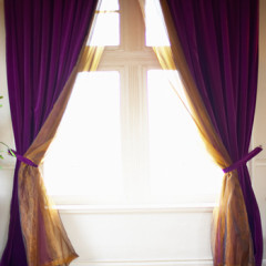 Photo of open curtains