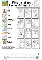 Resource Find-A-Sign - Farm Animals 2