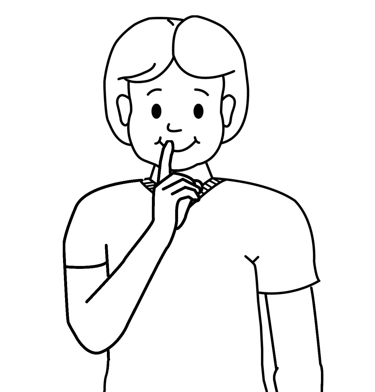 Quiet Sign Language Quiet Please Vector Art, Icons, And Graphics For